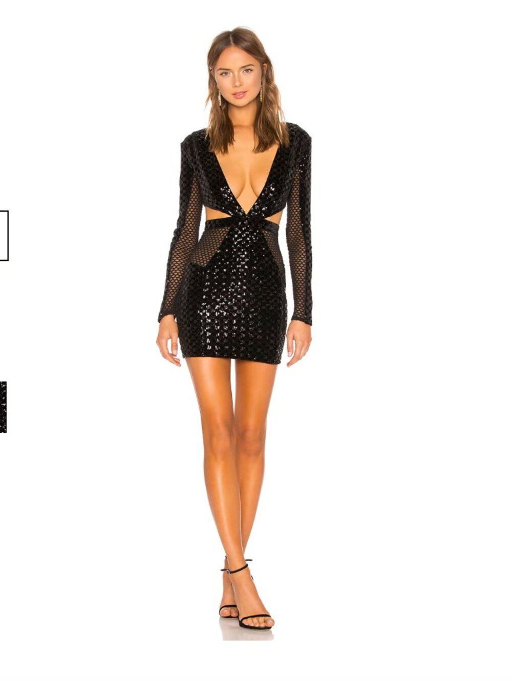 x REVOLVE Elise Mini Dress — Michael Costello — Size S — Black Sequins